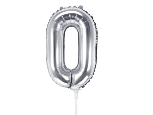 BALON PARTY DECO LITERA O SREBRNY 14'' 35cm