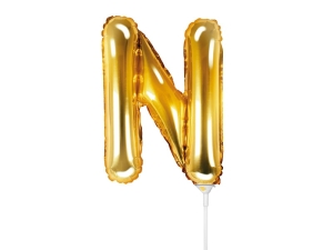 BALON PARTY DECO LITERA N ZŁOTY 14'' 35cm