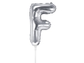BALON LITERA F SREBRNY 14'' 35cm