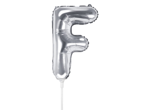BALON LITERA F SREBRNY 14'' 35cm