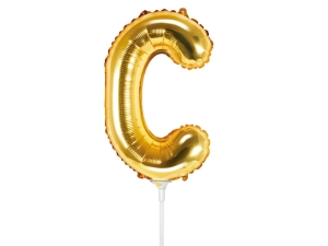 BALON PARTY DECO LITERA C ZŁOTY 14'' 35cm