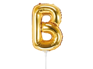 BALON PARTY DECO LITERA B ZŁOTY 14'' 35cm