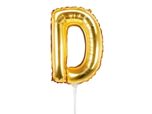 BALON PARTY DECO LITERA D ZŁOTY 14'' 35cm
