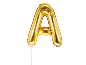 BALON PARTY DECO LITERA A ZŁOTY 14'' 35cm