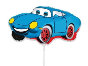 BALON FLEXMETAL SAMOCHODZIK NIEBIESKI 14'' 36cm