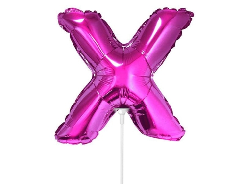 BALON LITERA X RÓŻOWY 14'' 36cm