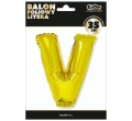 BALON LITERA V ZŁOTY 14'' 36cm