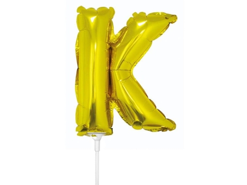 BALON LITERA K ZŁOTY 14'' 36cm