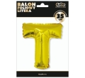 BALON LITERA T ZŁOTY 14'' 36cm