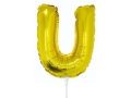 BALON LITERA U ZŁOTY 14'' 36cm