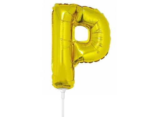 BALON LITERA P ZŁOTY 14'' 36cm