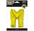 BALON LITERA M ZŁOTY 14'' 36cm