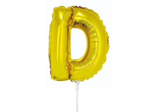 BALON LITERA D ZŁOTY 14'' 36cm