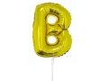 BALON LITERA B ZŁOTY 14'' 36cm