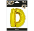 BALON LITERA D ZŁOTY 14'' 36cm