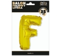 BALON LITERA F ZŁOTY 14'' 36cm