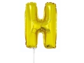 BALON LITERA H ZŁOTY 14'' 36cm