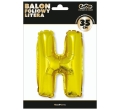 BALON LITERA H ZŁOTY 14'' 36cm
