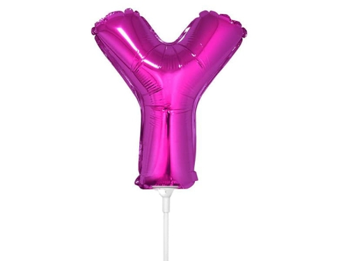BALON LITERA Y RÓŻOWY 14'' 36cm