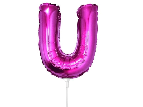 BALON LITERA U RÓŻOWY 14'' 36cm