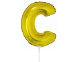BALON LITERA C ZŁOTY 14'' 36cm