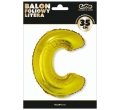 BALON LITERA C ZŁOTY 14'' 36cm