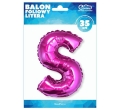 BALON LITERA S RÓŻOWY 14'' 36cm