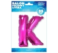 BALON LITERA K RÓŻOWY 14'' 36cm