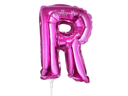 BALON LITERA R RÓŻOWY 14'' 36cm