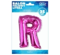 BALON LITERA R RÓŻOWY 14'' 36cm
