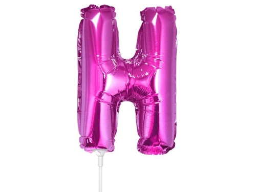 BALON LITERA H RÓŻOWY 14'' 36cm