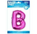 BALON LITERA B RÓŻOWY 14'' 36cm