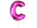 BALON LITERA C RÓŻOWY 14'' 36cm