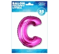 BALON LITERA C RÓŻOWY 14'' 36cm
