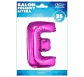 BALON LITERA E RÓŻOWY 14'' 36cm