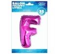 BALON LITERA F RÓŻOWY 14'' 36cm