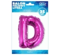 BALON LITERA D RÓŻOWY 14'' 36cm