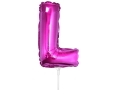 BALON LITERA L RÓŻOWY 14'' 36cm