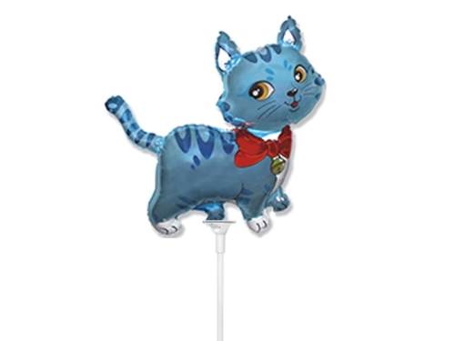 BALON KOTEK NIEBIESKI 14'' 36cm