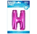 BALON LITERA H RÓŻOWY 14'' 36cm