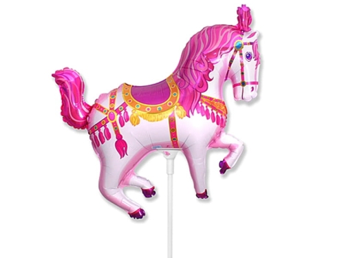 BALON KOŃ CYRKOWY RÓŻOWY 14'' 36cm