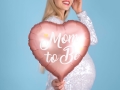 BALON SERCE MOM TO BE RÓŻOWY 14'' 35cm