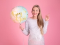 BALON OKRĄGŁY BOY OR GIRL RÓŻOWO-BŁĘKITNY 14'' 35cm