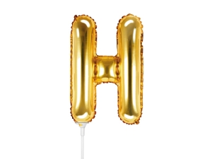 BALON PARTY DECO LITERA H ZŁOTY 14'' 35cm