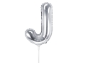 BALON LITERA J SREBRNY 14'' 35cm