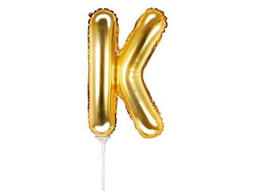 BALON LITERA K ZŁOTY 14'' 35cm