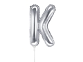 BALON LITERA K SREBRNY 14'' 35cm