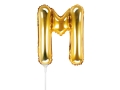 BALON LITERA M ZŁOTY 14'' 35cm