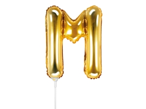 BALON PARTY DECO LITERA M ZŁOTY 14'' 35cm