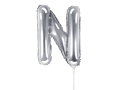 BALON LITERA N SREBRNY 14'' 35cm